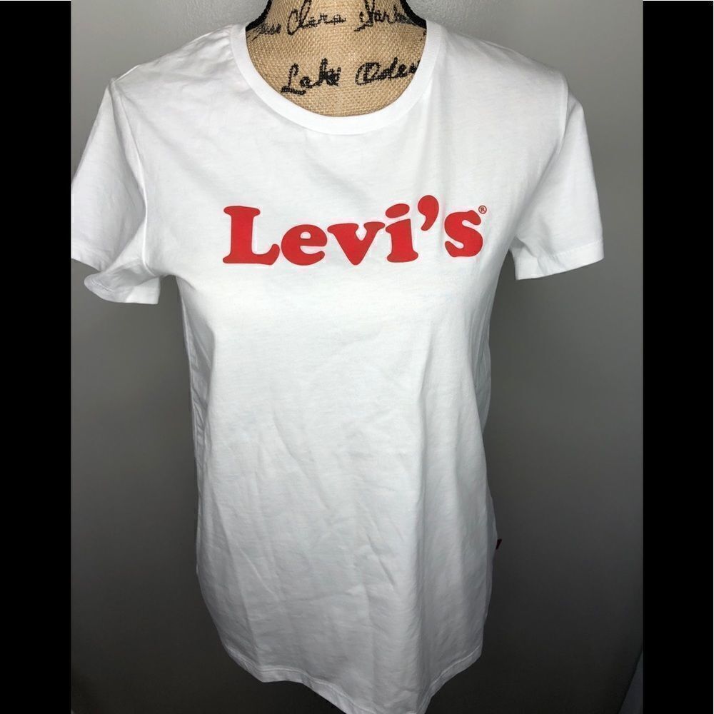 Levi’s White Red logo Tee-Shirt